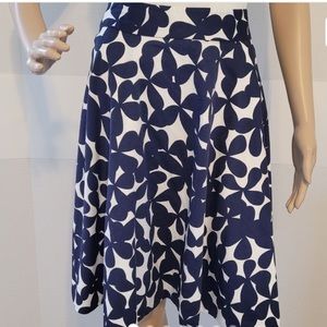 Women’s Navy and White Circle Skirt